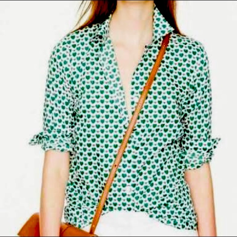 J. Crew Perfect Button Down Shirt 6T